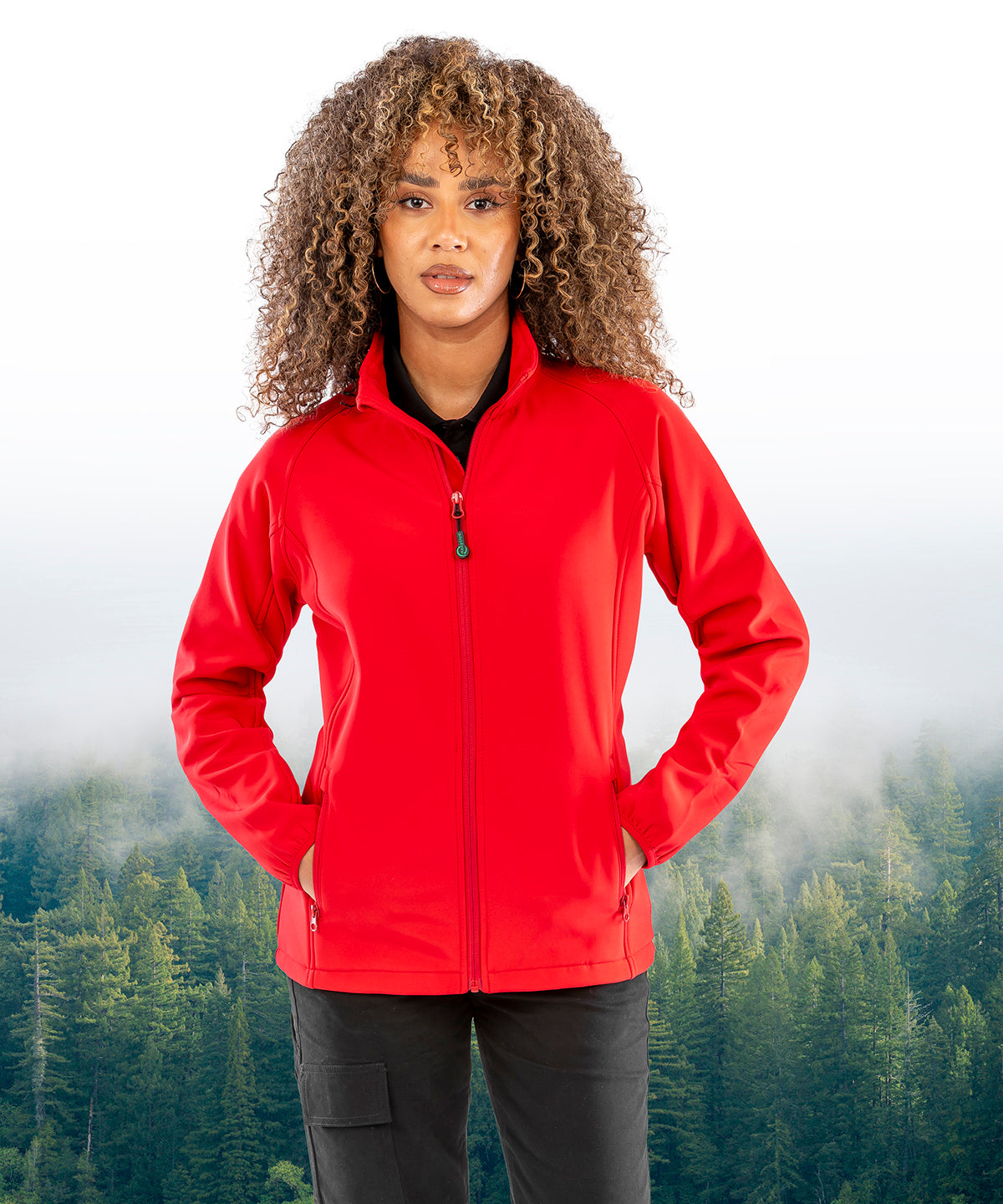 Women's Custom Printed or Embroidered Organic Recycled Softshell Jacket