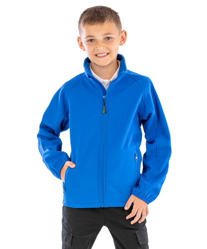 Kids Custom Printed or Embroidered Organic Recycled Softshell Jacket