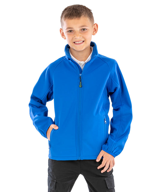 Kids Custom Printed or Embroidered Organic Recycled Softshell Jacket