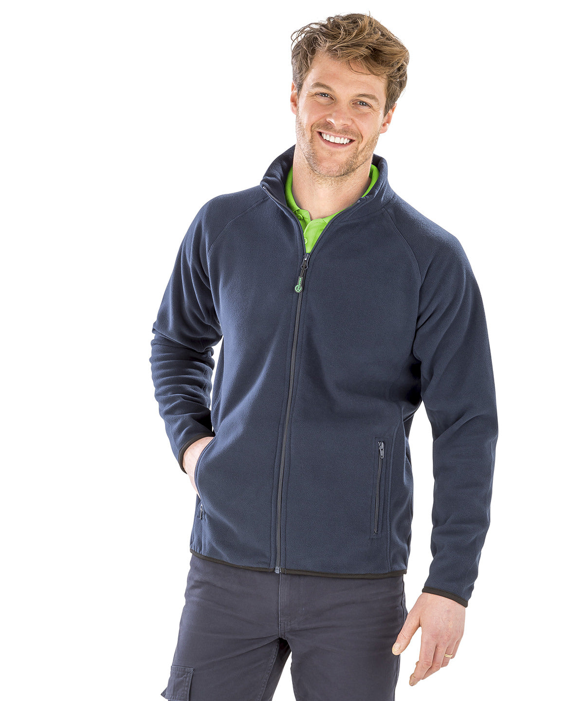 Unisex Custom Printed or Embroidered Organic Recycled Fleece Jacket