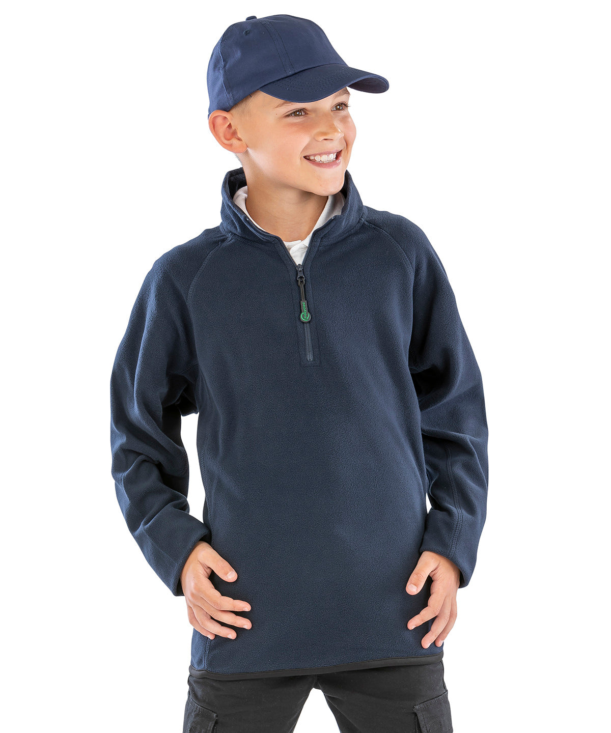 Kids Custom Printed or Embroidered Organic Recycled Fleece Jacket