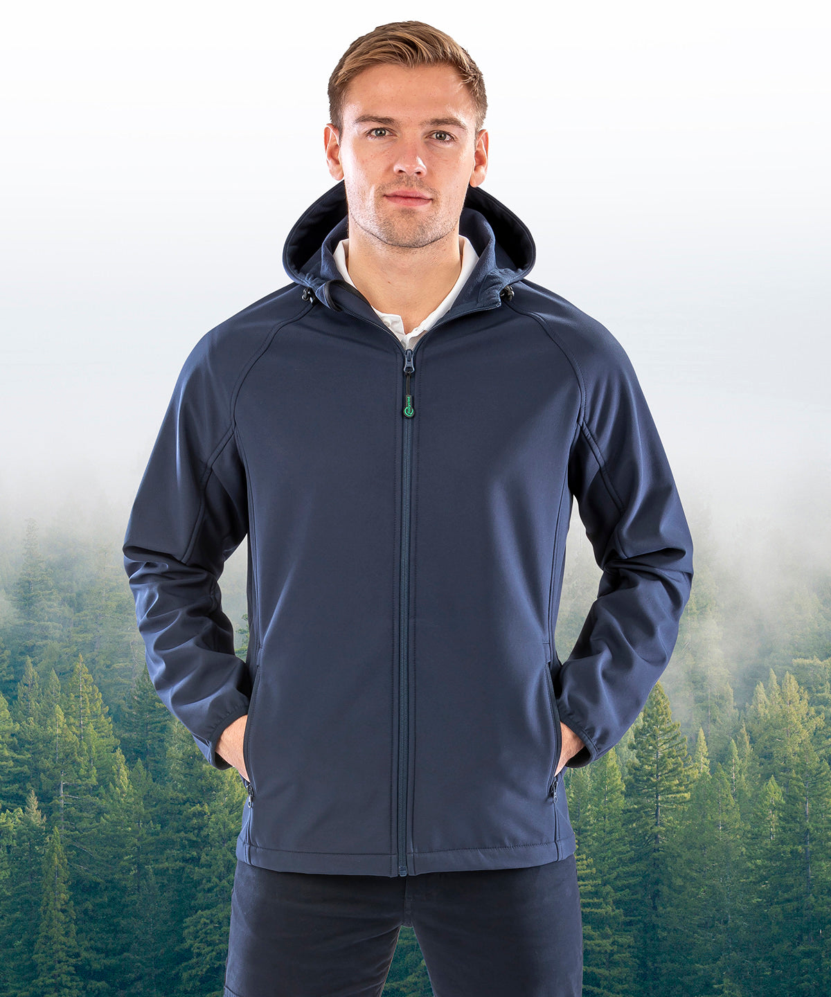 Men's Custom Printed or Embroidered Organic Recycled Softshell Jacket