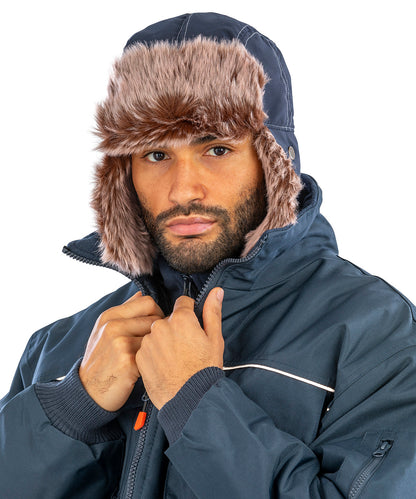 Midnight Blue classic sherpa hat front view