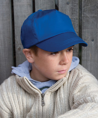 Yellow junior cotton cap front view