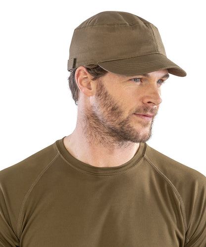 Olive Mash urban trooper lightweight cap front view