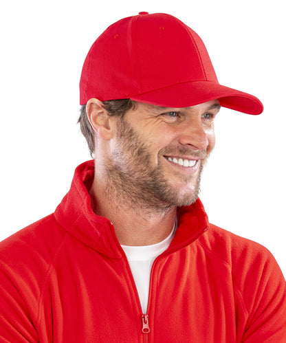 Yellow memphis 6-panel brushed cotton low profile cap front view
