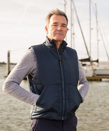 Navy fleece-lined bodywarmer front view