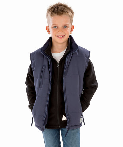 Red junior ultra padded bodywarmer front view