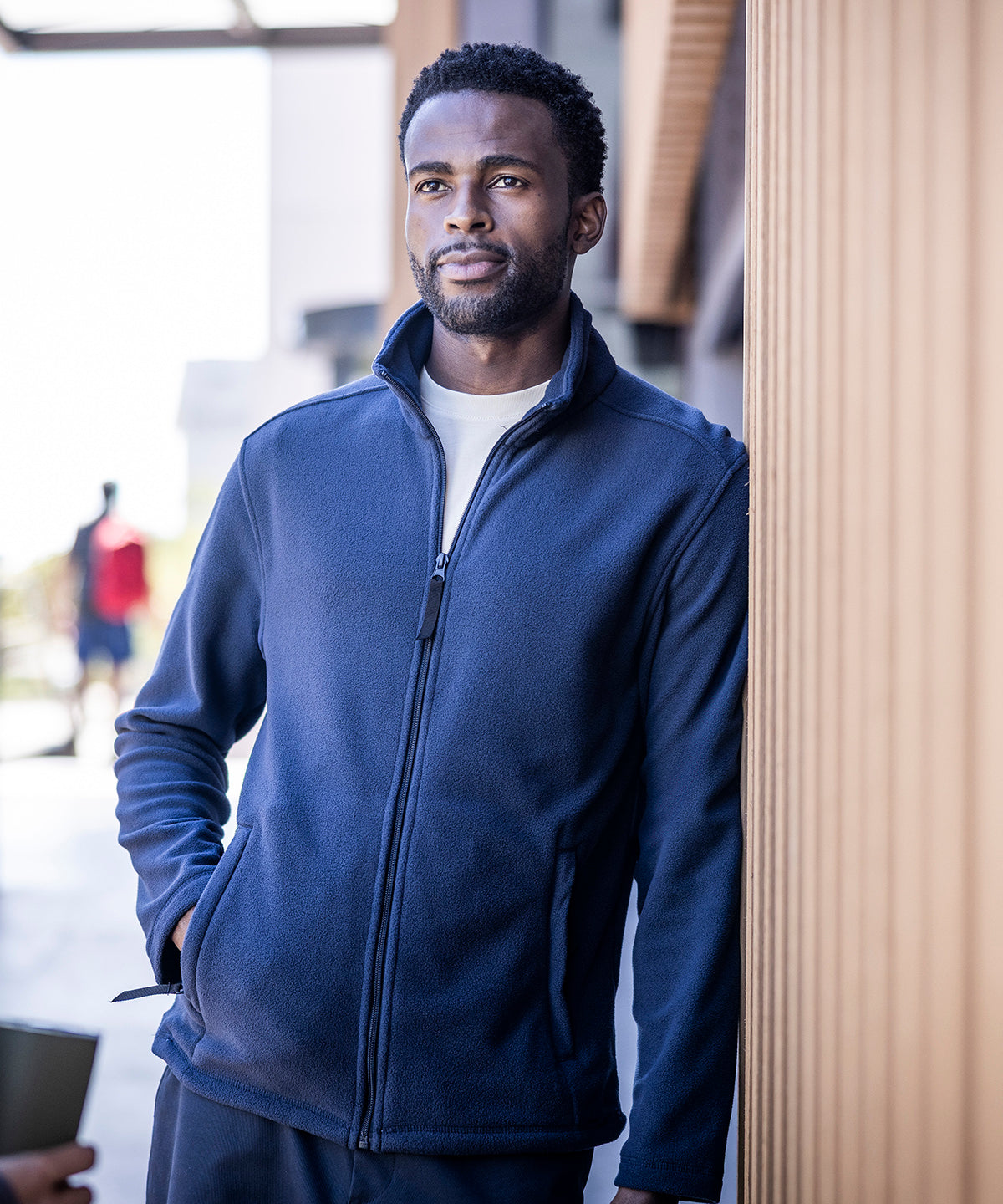 Men's Custom Printed or Embroidered Organic Zip-Up Fleece Jacket