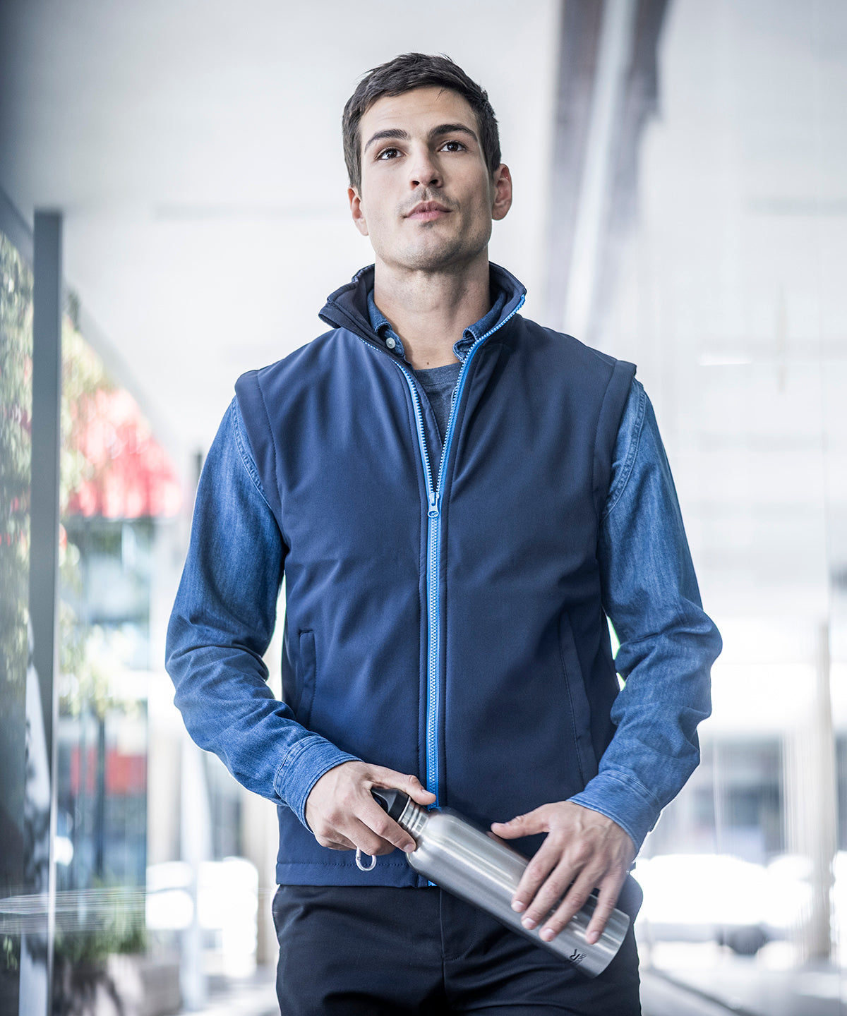 Men's Custom Printed or Embroidered Softshell Body Warmer