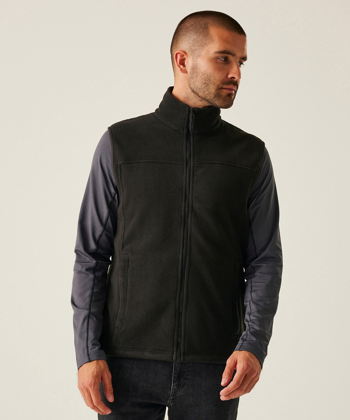 Men's Custom Printed or Embroidered Zip-Up Fleece Body Warmer