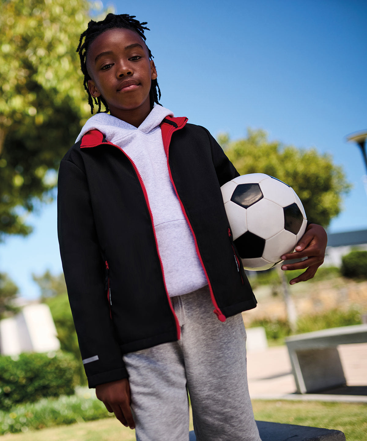 Kids Custom Printed or Embroidered Reflective Softshell Softshell Jacket