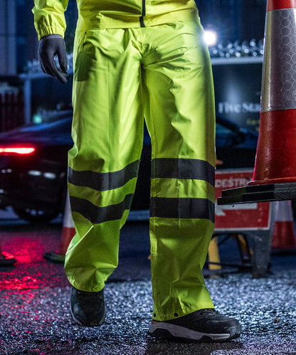 Men's Custom Printed Hi-Vis Waterproof Workwear Trousers