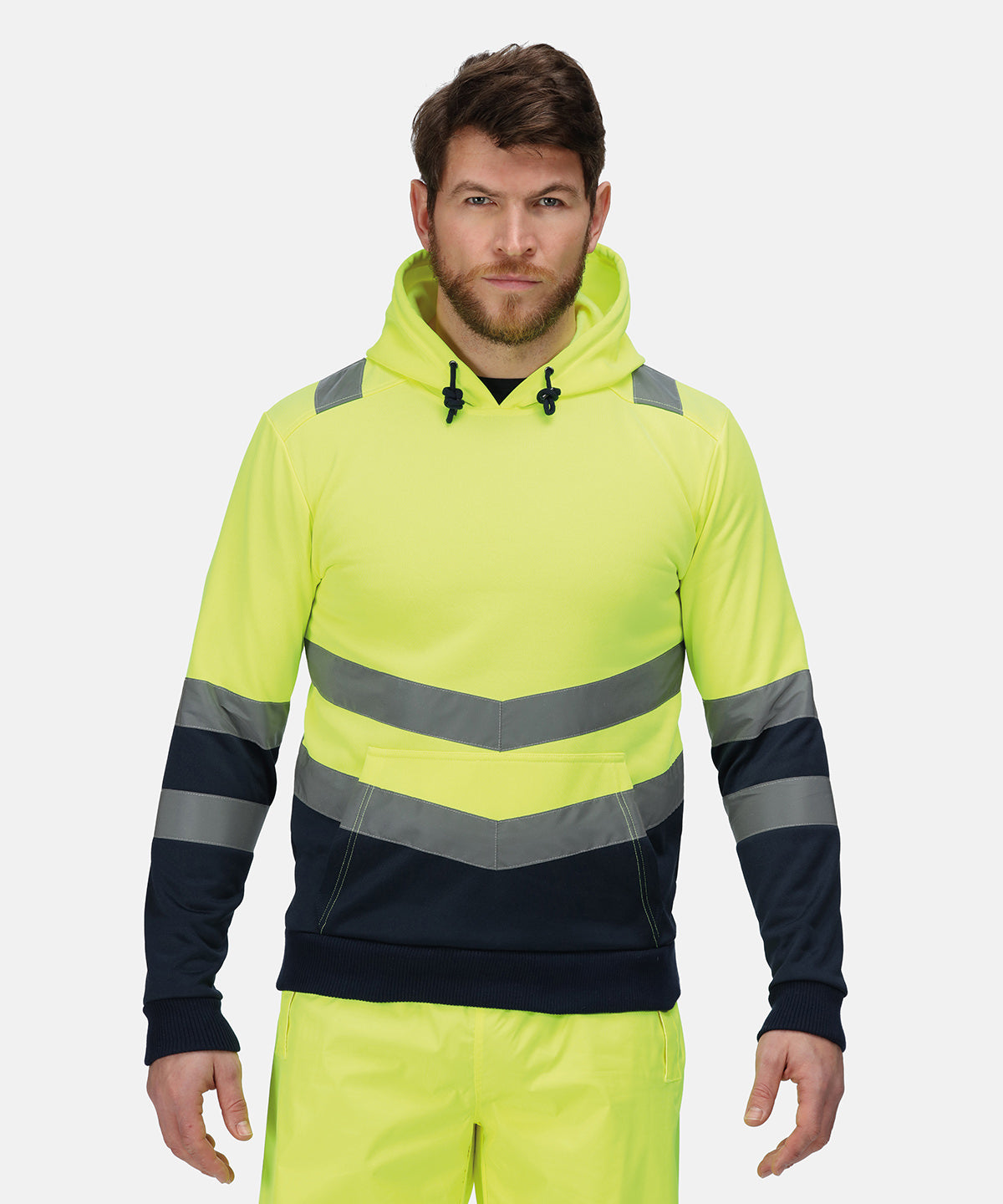 Unisex Custom Printed or Embroidered Hi-Vis Cotton Hoodie