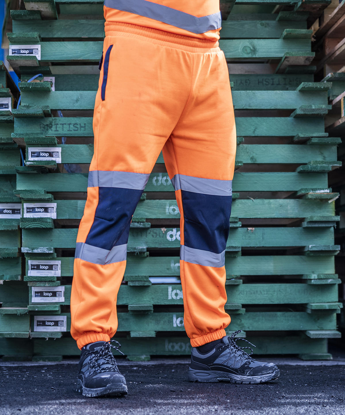 Custom Printed Hi-Vis Cotton Joggers