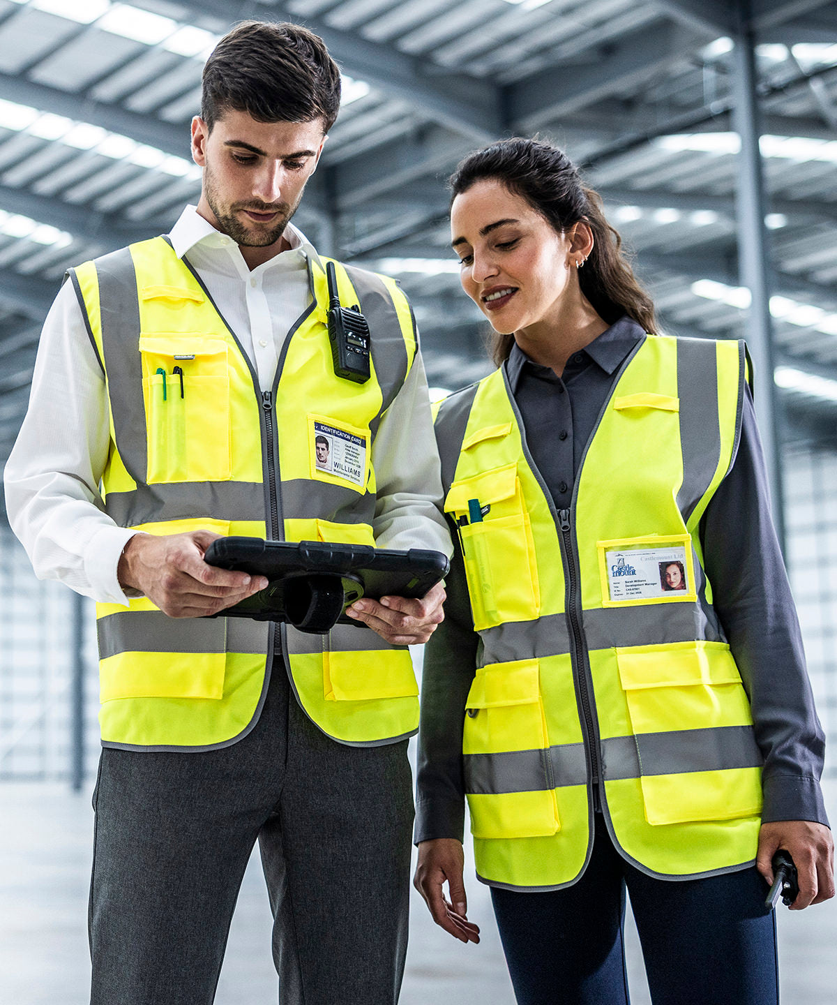 Men's Custom Printed Hi-Vis Lightweight Safety Vest