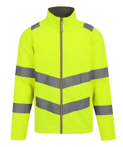 Unisex Custom Printed or Embroidered Hi-Vis Softshell Softshell Jacket