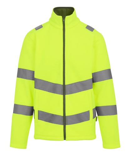 Unisex Custom Printed or Embroidered Hi-Vis Fleece Fleece Jacket