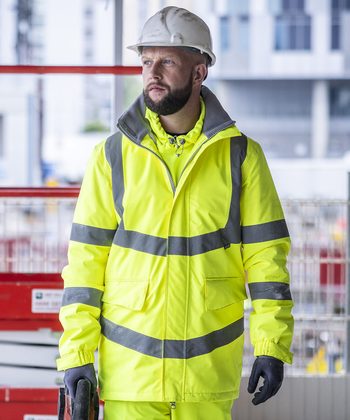 Men's Custom Printed or Embroidered Hi-Vis Waterproof Jacket