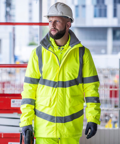 Men's Custom Printed or Embroidered Hi-Vis Waterproof Jacket