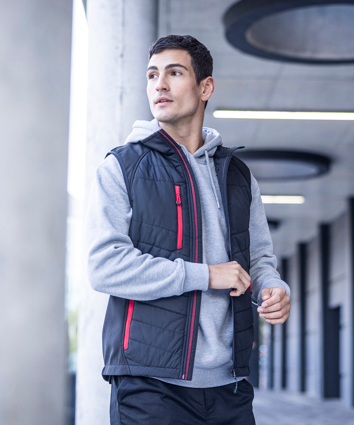 Men's Custom Printed or Embroidered Organic Zip-Up Body Warmer