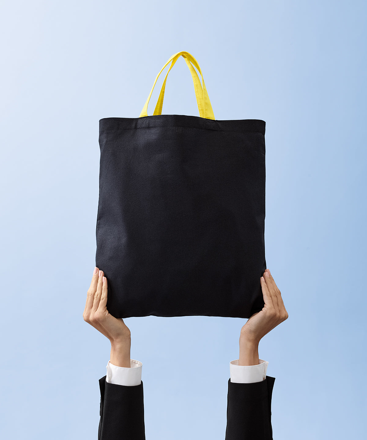 Men's Custom Printed Cotton Contrast Tote Bag