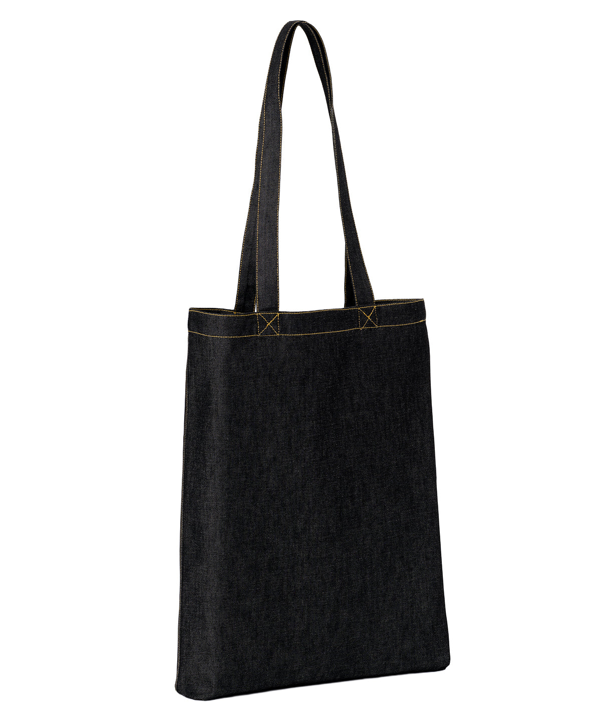 Denim ‘flat base’ shopper