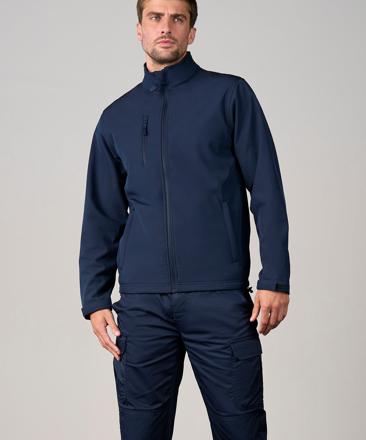 Men's Custom Printed or Embroidered Softshell Zip-Up Softshell Jacket