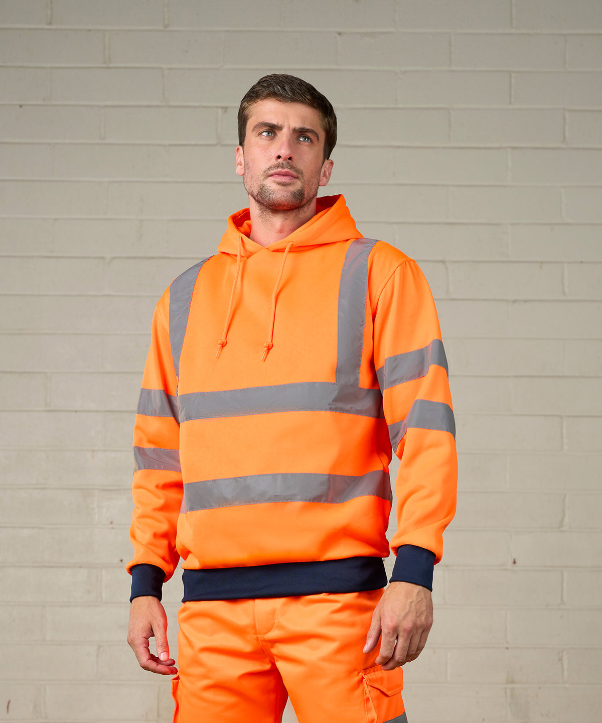 Unisex Custom Printed or Embroidered Hi-Vis Contrast Hoodie