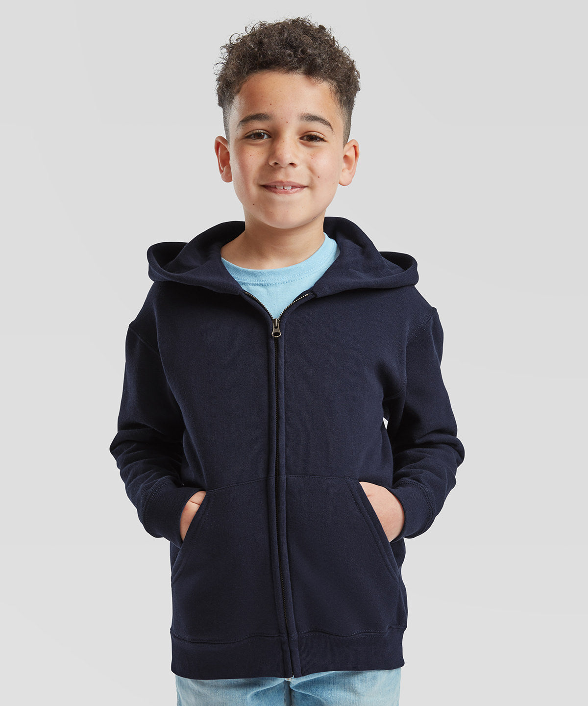 Kids Custom Printed or Embroidered Zip-Up Cotton Zip-Up Hoodie