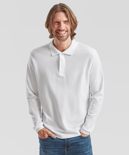 Men's Custom Printed or Embroidered Premium Long Sleeve Polo Shirt