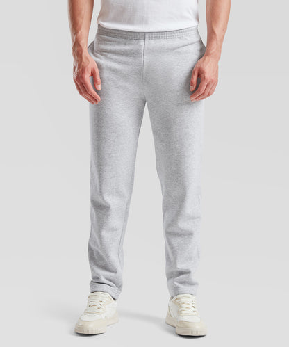 Heather Grey* classic 80/20 open leg sweatpants front view