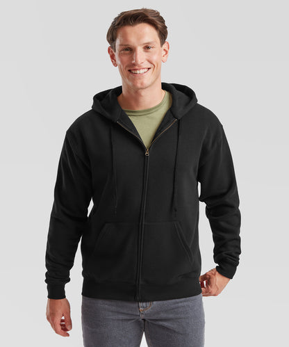 Royal Blue premium 70/30hooded sweatshirt jacket front view
