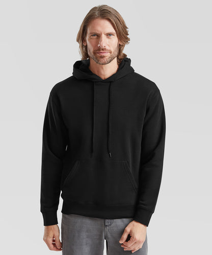 Heather Grey* premium 70/30hooded sweatshirt front view