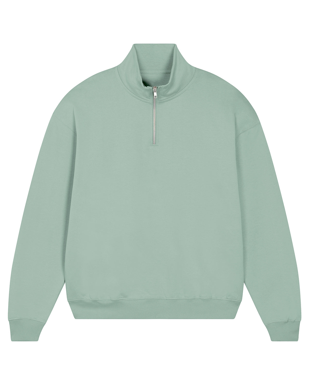 Unisex Custom Printed or Embroidered Organic Heavyweight Quarter Zip Sweatshirt