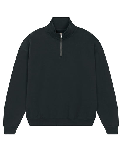 Unisex Custom Printed or Embroidered Organic Heavyweight Quarter Zip Sweatshirt