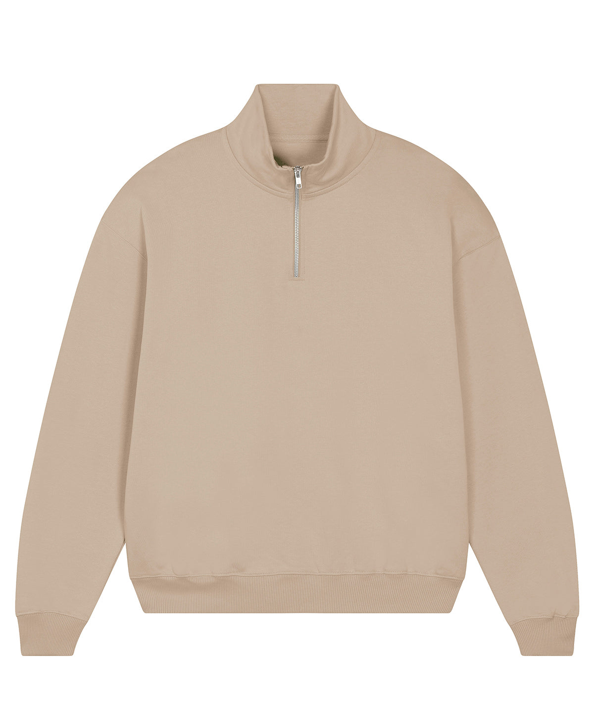Unisex Custom Printed or Embroidered Organic Heavyweight Quarter Zip Sweatshirt