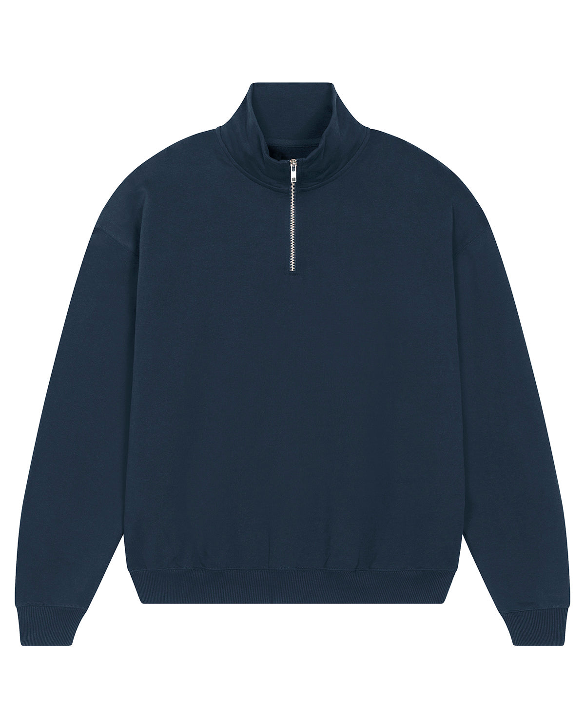 Unisex Custom Printed or Embroidered Organic Heavyweight Quarter Zip Sweatshirt