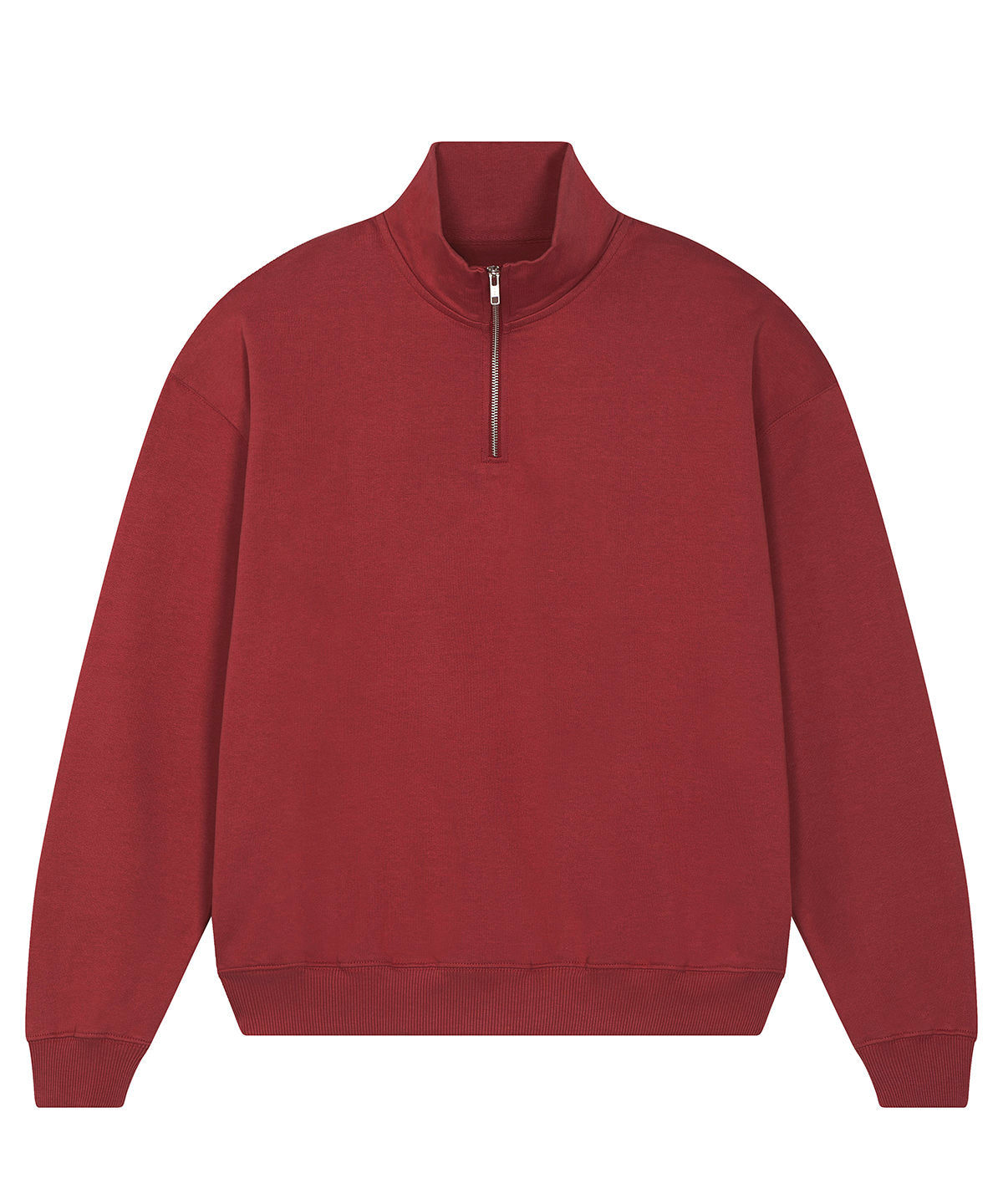 Unisex Custom Printed or Embroidered Organic Heavyweight Quarter Zip Sweatshirt