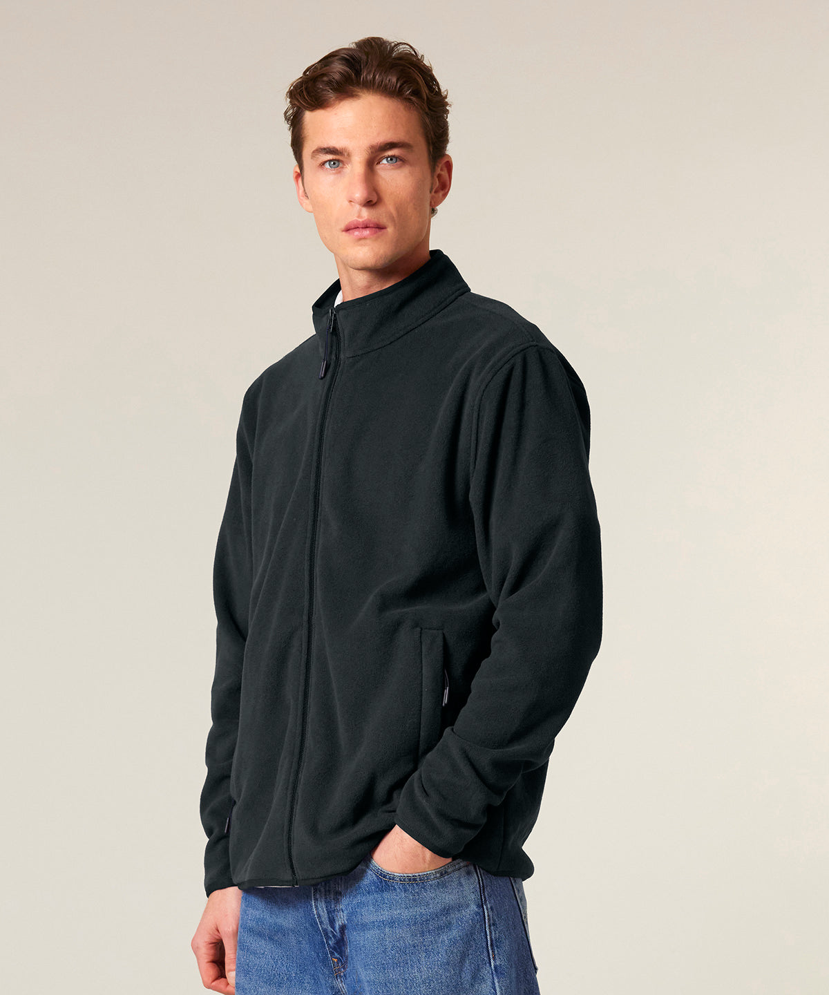 Men's Custom Printed or Embroidered Organic Recycled Fleece Jacket