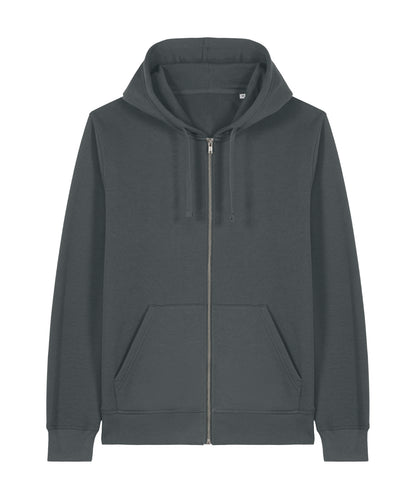 Unisex Custom Printed or Embroidered Organic Recycled Zip-Up Hoodie