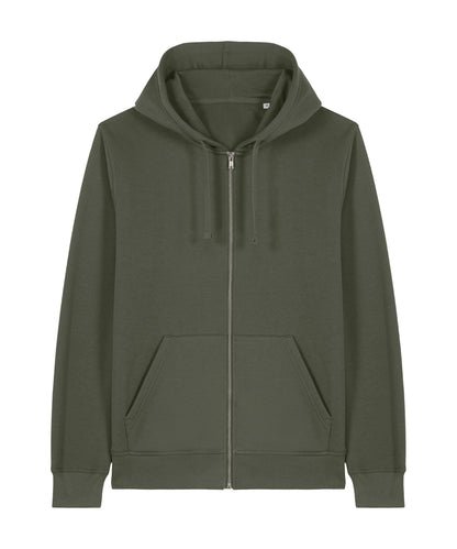 Unisex Custom Printed or Embroidered Organic Recycled Zip-Up Hoodie
