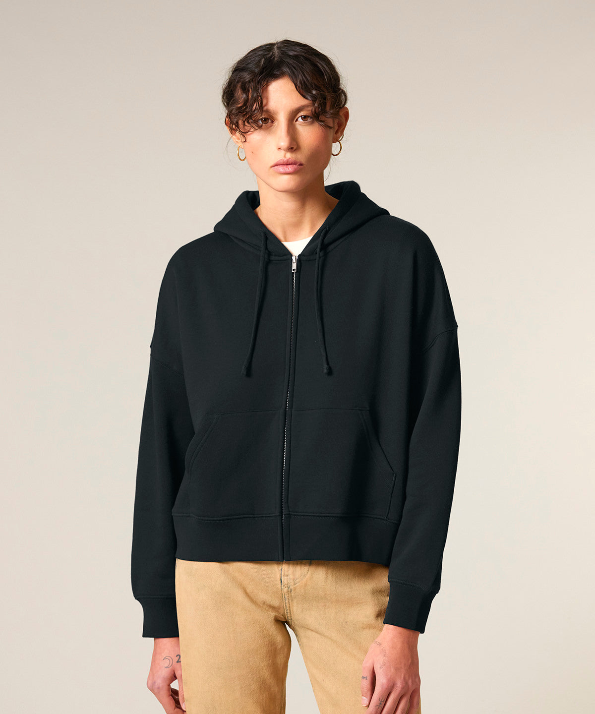 Women's Custom Printed or Embroidered Organic Premium Zip-Up Hoodie