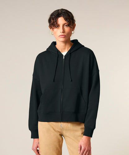 Women's Custom Printed or Embroidered Organic Premium Zip-Up Hoodie