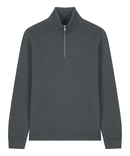 Unisex Custom Printed or Embroidered Organic Recycled Quarter Zip Sweatshirt