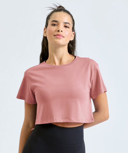 Women’s Custom Printed Organic Performance Cropped T-Shirt