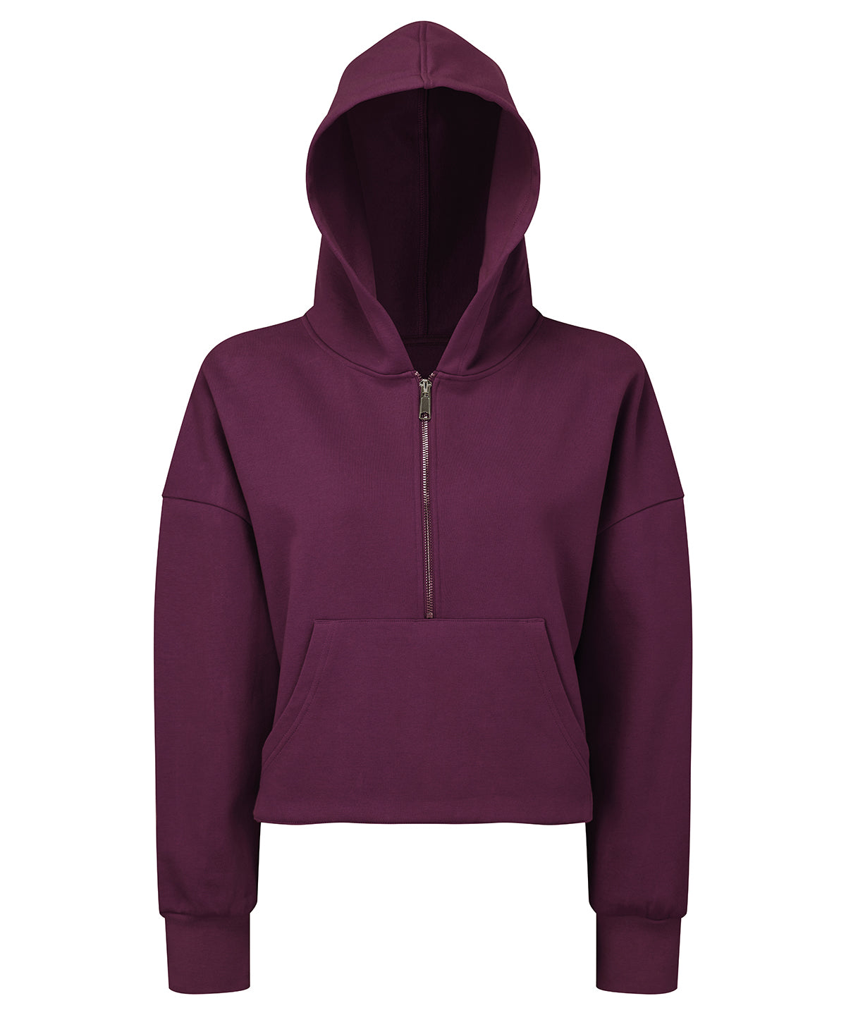 Women’s Custom Printed or Embroidered Organic Fleece Quarter Zip Hoodie
