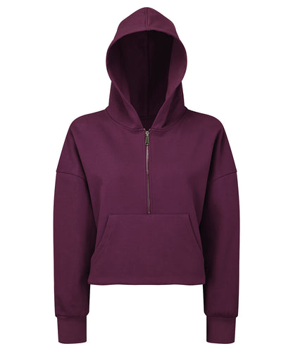 Women’s Custom Printed or Embroidered Organic Fleece Quarter Zip Hoodie