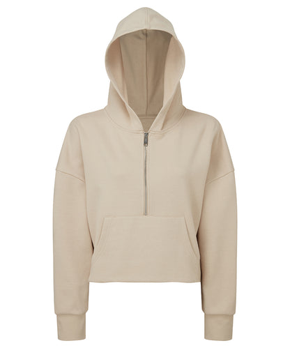 Women’s Custom Printed or Embroidered Organic Fleece Quarter Zip Hoodie