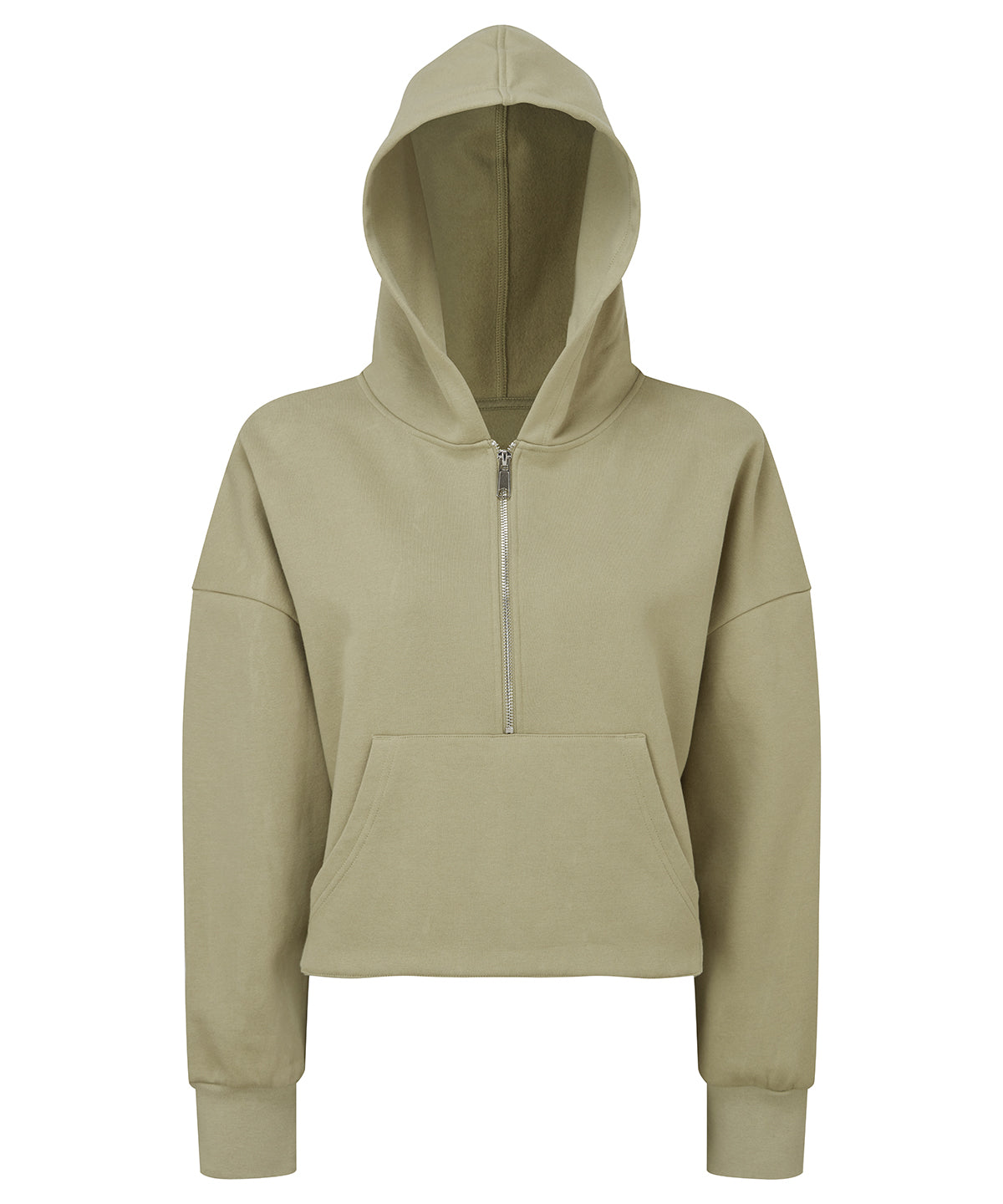 Women’s Custom Printed or Embroidered Organic Fleece Quarter Zip Hoodie